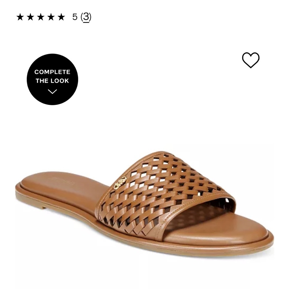 MICHAEL Michael Kors Tan Woven Slide Sandals